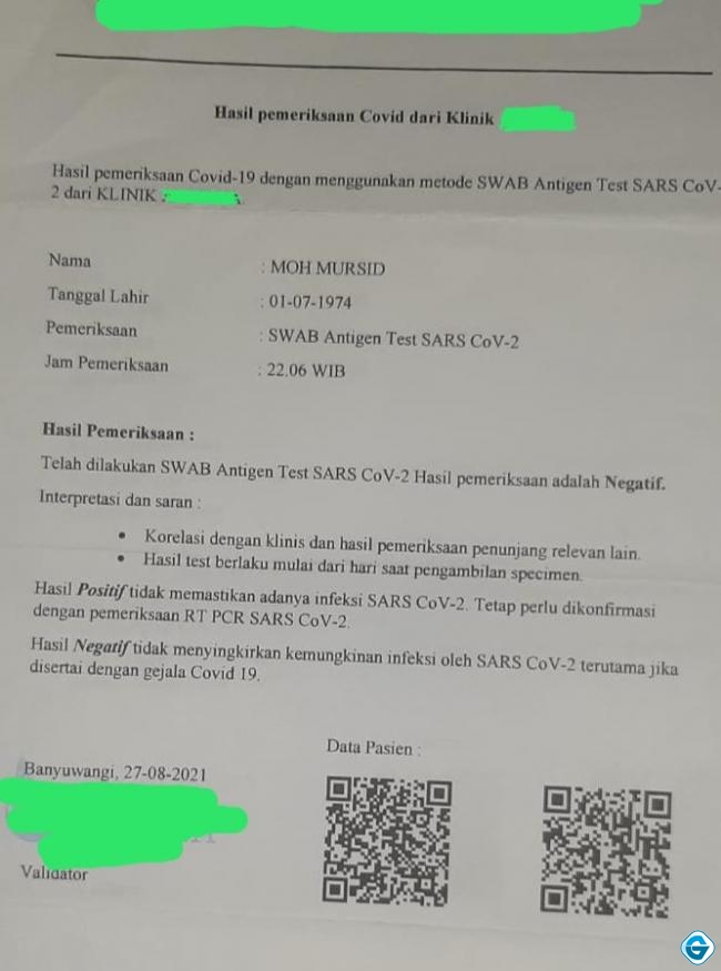 Polsek Kalipuro Tetapkan Satu Tersangka Pemalsuan Surat Hasil Rapid Tes
